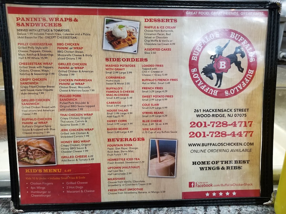 Menu - Buffalo's photo 10