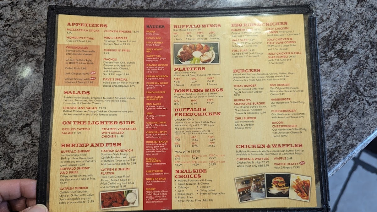 Menu - Buffalo's photo 2
