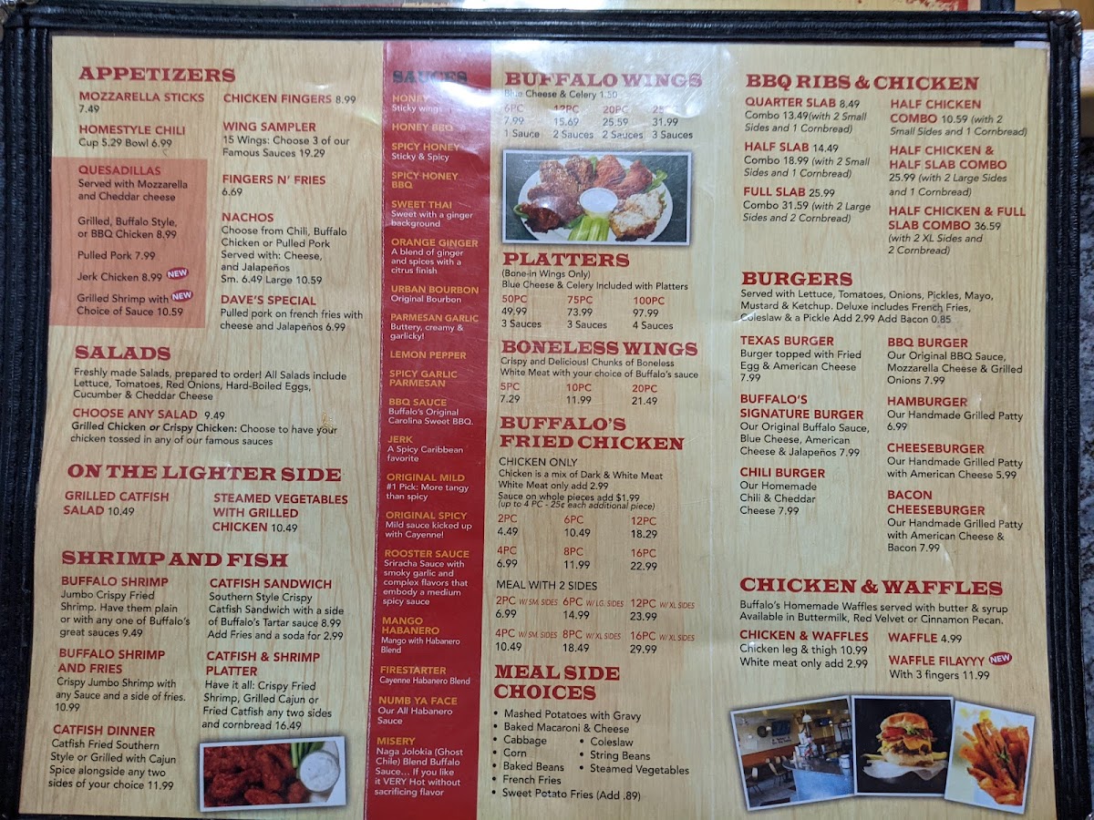 Menu - Buffalo's photo 3