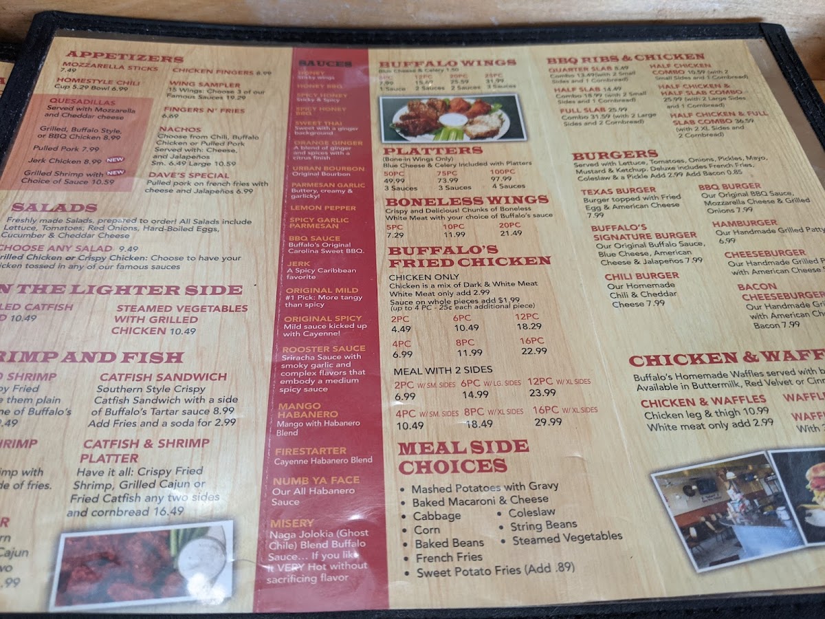 Menu - Buffalo's photo 7